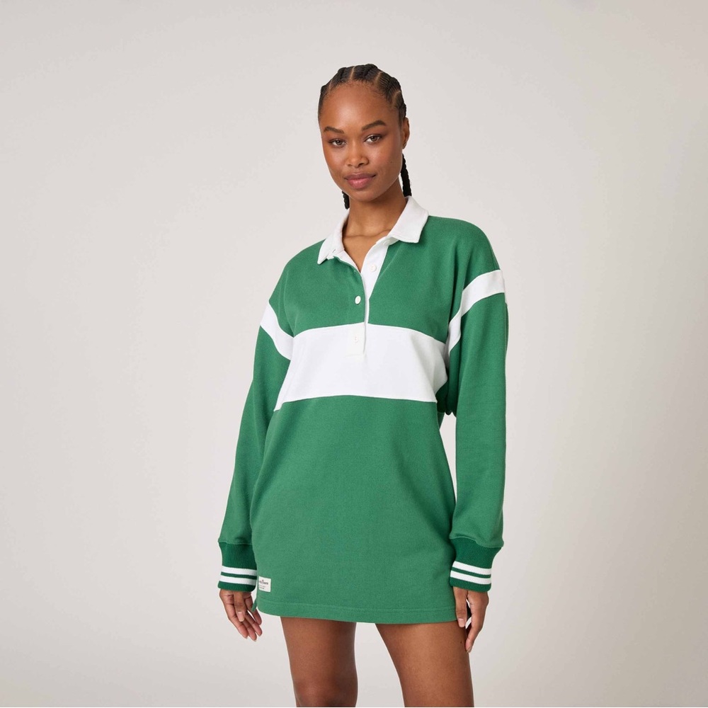 Rowing Blazers Green and White Button Down Shirt